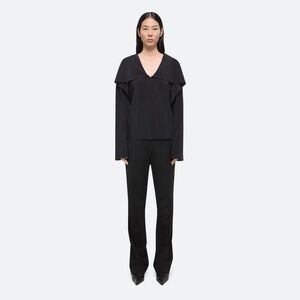 NWT $545 Helmut Lang Silk Scarf Blouse